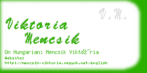 viktoria mencsik business card